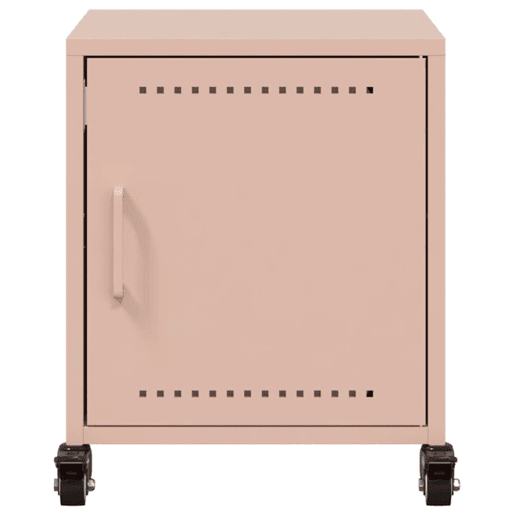 Lote de 2 Mesas De Cabeceira - Mesinhas De Cabeceira 36x39x43,5 cm aço rosa