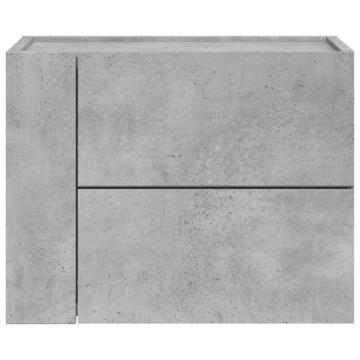 Lote de 2 Mesas De Cabeceira De Parede Mesinhas De Cabeceira - 45x30x35 cm cinzento cimento