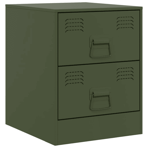 Lote de 2 Mesas De Cabeceira - Mesinhas De Cabeceira 34,5x39x44 cm aço verde