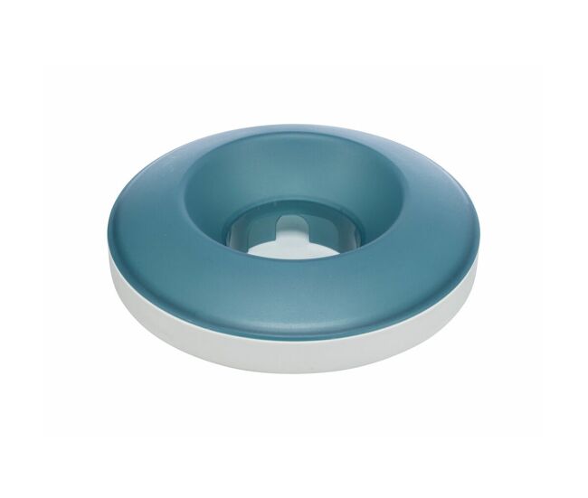 Comedero para perro trixie slow feeding azul gris caucho plástico tpr ø 23 cm 500 ml