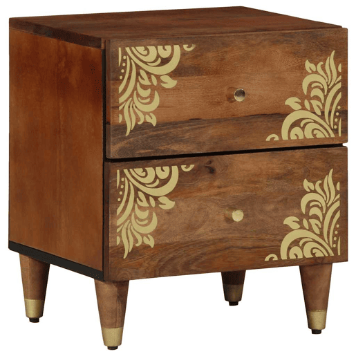 Lote de 2 Mesa De Cabeceira - Mesinha De Cabeceira castanho mel 40 x 33 x 46 cm