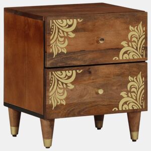 Lote de 2 Mesa De Cabeceira - Mesinha De Cabeceira castanho mel 40 x 33 x 46 cm