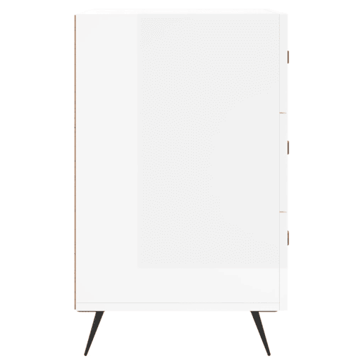 Mesa De Cabeceira - Mesinha De Cabeceira 40x40x66cm derivados madeira branco brilhante
