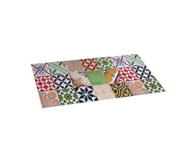 Alfombra stor planet multicolor mosaico 100 % pvc (50 x 110 cm)