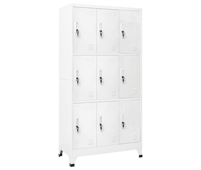 Vidaxl taquilla con 9 compartimentos acero 90x45x180 cm