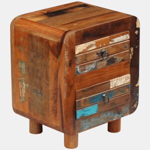 Mesa De Cabeceira - Mesinha De Cabeceira 43x33x51 cm madeira reciclada maciça