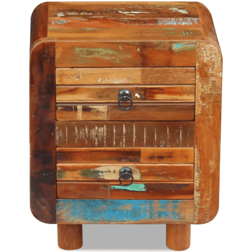 Mesa De Cabeceira - Mesinha De Cabeceira 43x33x51 cm madeira reciclada maciça