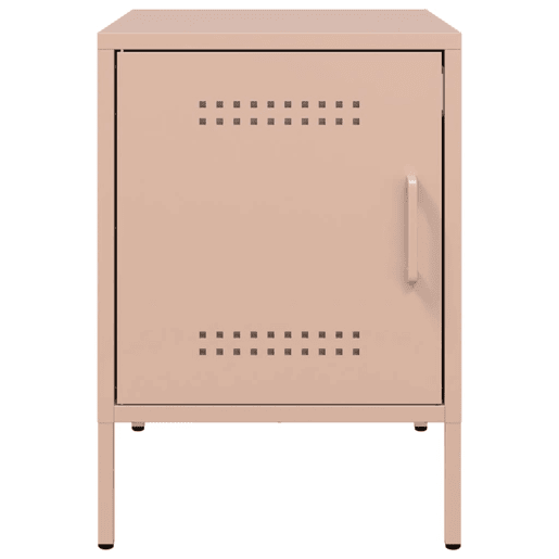 Lote de 2 Mesas De Cabeceira - Mesinhas De Cabeceira 36x39x50,5 cm aço rosa