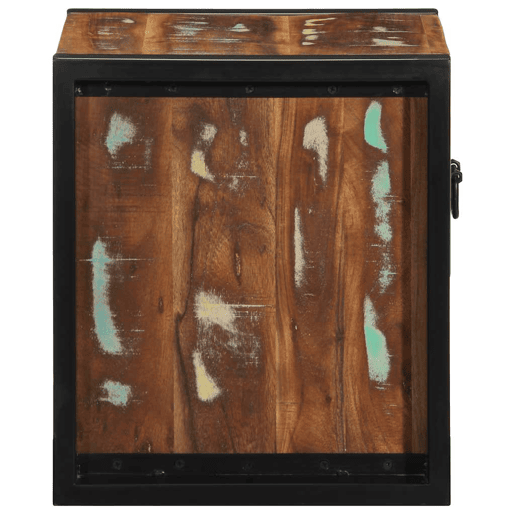 Mesa De Cabeceira - Mesinha De Cabeceira multicor 40x35x40cm madeira maciça recuperada