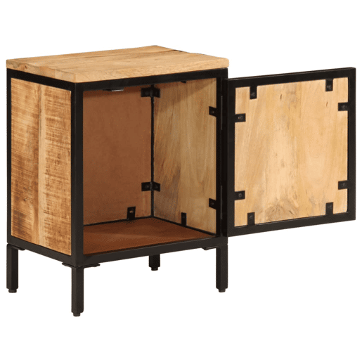 Mesa De Cabeceira - Mesinha De Cabeceira 40x30x52,5 cm madeira mangueira áspera maciça