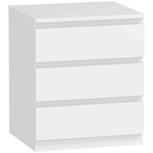 HOMCOM Cómoda com 3 Gavetas com Fecho Suave Cómoda para Quarto Sala de Estar Escritório Estilo Moderno 45x40x52,8 cm Branco HOMCOM Cómoda com 3 Gavetas com Fecho Suave Cómoda para Quarto Sala de Estar Escritório Estilo Moderno 45x40x52,8 cm Branco