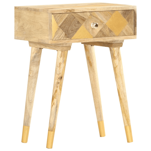 Mesa De Cabeceira - Mesinha De Cabeceira 43x30x58 cm madeira de mangueira maciça