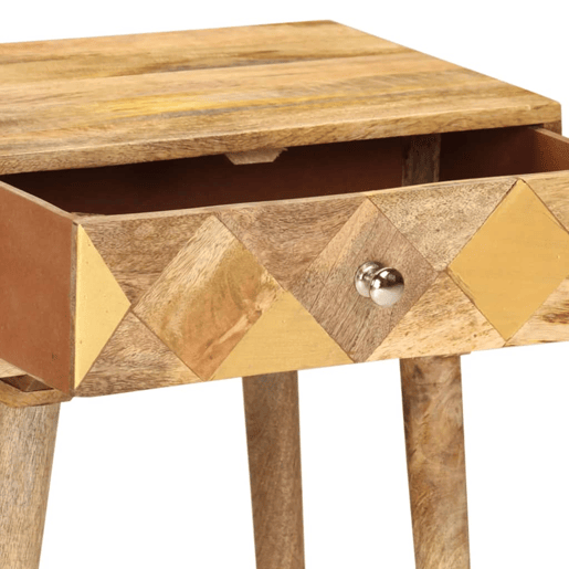 Mesa De Cabeceira - Mesinha De Cabeceira 43x30x58 cm madeira de mangueira maciça