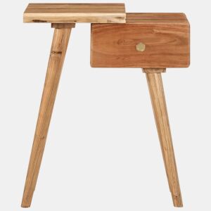 Mesa De Cabeceira - Mesinha De Cabeceira em madeira de acácia maciça 45x32x55 cm