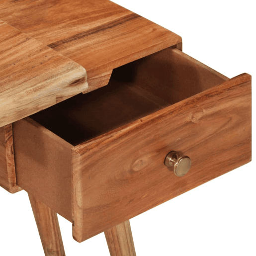 Mesa De Cabeceira - Mesinha De Cabeceira em madeira de acácia maciça 45x32x55 cm