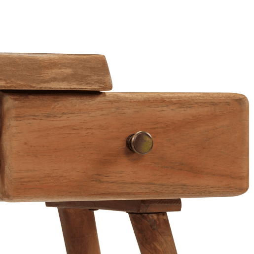 Mesa De Cabeceira - Mesinha De Cabeceira em madeira de acácia maciça 45x32x55 cm