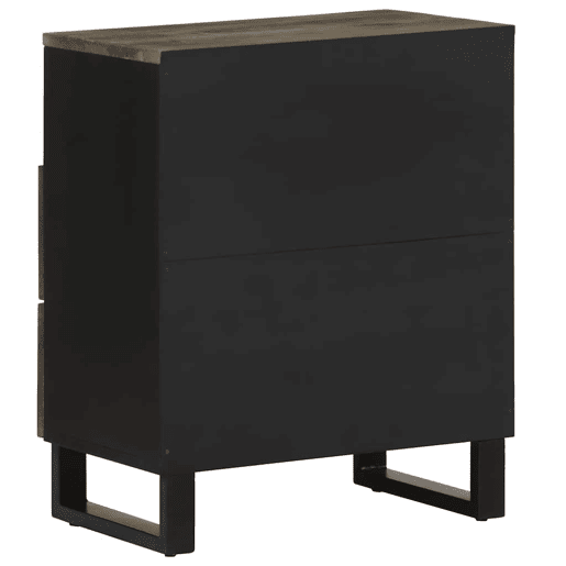Mesa De Cabeceira - Mesinha De Cabeceira preto 50x33x62 cm madeira de mangueira maciça Mesa De Cabeceira - Mesinha De Cabeceira preto 50x33x62 cm madeira de mangueira maciça