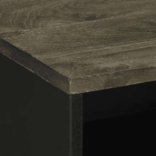 Mesa De Cabeceira - Mesinha De Cabeceira preto 50x33x62 cm madeira de mangueira maciça Mesa De Cabeceira - Mesinha De Cabeceira preto 50x33x62 cm madeira de mangueira maciça