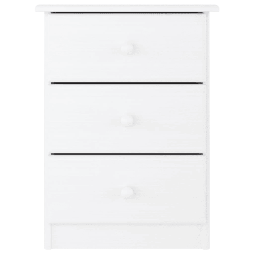 Mesa De Cabeceira - Mesinha De Cabeceira 41x35x55,5 cm pinho maciço branco Mesa De Cabeceira - Mesinha De Cabeceira 41x35x55,5 cm pinho maciço branco