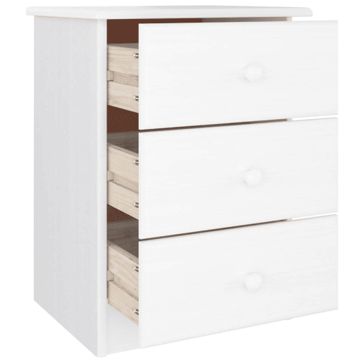 Mesa De Cabeceira - Mesinha De Cabeceira 41x35x55,5 cm pinho maciço branco Mesa De Cabeceira - Mesinha De Cabeceira 41x35x55,5 cm pinho maciço branco