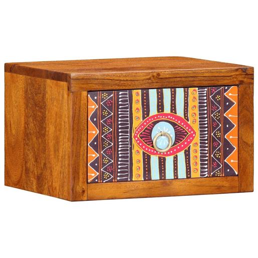 Lote de 2 Mesa De Cabeceira - Mesinha De Cabeceira com gaveta Castanho 35 x 30 x 22 cm Lote de 2 Mesa De Cabeceira - Mesinha De Cabeceira com gaveta Castanho 35 x 30 x 22 cm