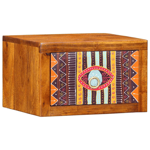 Lote de 2 Mesa De Cabeceira - Mesinha De Cabeceira com gaveta Castanho 35 x 30 x 22 cm Lote de 2 Mesa De Cabeceira - Mesinha De Cabeceira com gaveta Castanho 35 x 30 x 22 cm