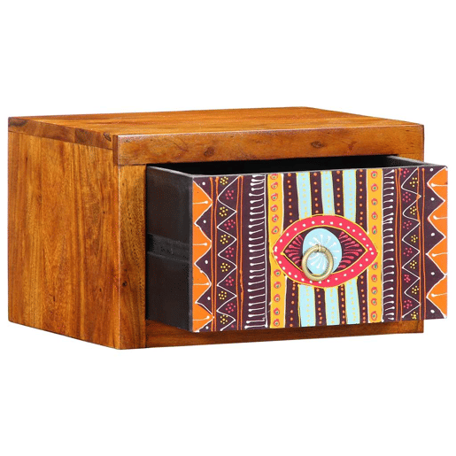 Lote de 2 Mesa De Cabeceira - Mesinha De Cabeceira com gaveta Castanho 35 x 30 x 22 cm Lote de 2 Mesa De Cabeceira - Mesinha De Cabeceira com gaveta Castanho 35 x 30 x 22 cm