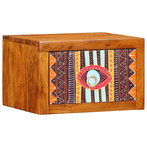 Lote de 2 Mesa De Cabeceira - Mesinha De Cabeceira com gaveta Castanho 35 x 30 x 22 cm Lote de 2 Mesa De Cabeceira - Mesinha De Cabeceira com gaveta Castanho 35 x 30 x 22 cm