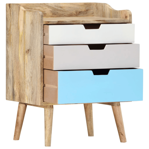 Mesa De Cabeceira - Mesinha De Cabeceira 47x35x63 cm madeira de mangueira maciça