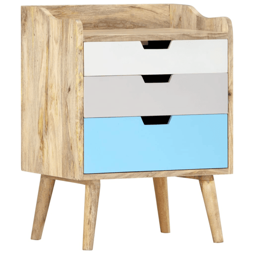 Mesa De Cabeceira - Mesinha De Cabeceira 47x35x63 cm madeira de mangueira maciça