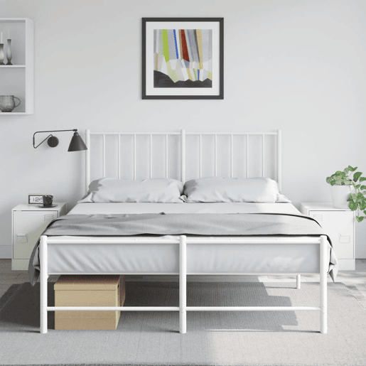 Lote de 2 Mesas De Cabeceira - Mesinhas De Cabeceira 34,5x39x44 cm aço branco