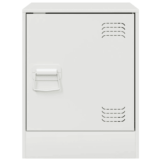 Lote de 2 Mesas De Cabeceira - Mesinhas De Cabeceira 34,5x39x44 cm aço branco