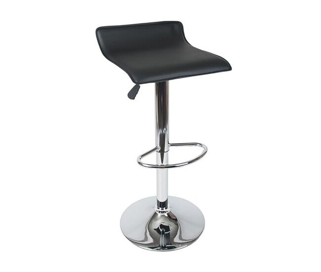 Acomoda textil – taburete acolchado con altura ajustable y soporte estable para cocina o barra. (negro)
