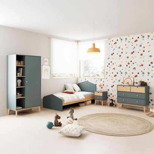 Mesa de cabeceira Misty Cloud Verde Salvia - Oak 40 x 51,3 x 35 cm