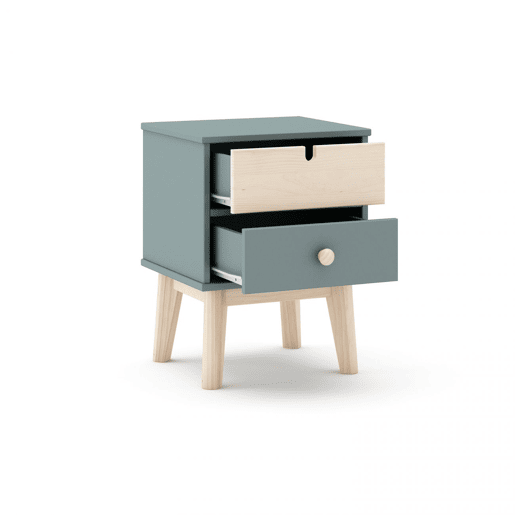 Mesa de cabeceira Misty Cloud Verde Salvia - Oak 40 x 51,3 x 35 cm