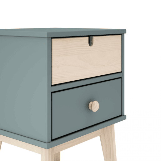 Mesa de cabeceira Misty Cloud Verde Salvia - Oak 40 x 51,3 x 35 cm