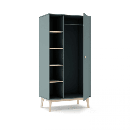 Roupeiro Misty Breeze Verde Salvia - Oak 90 x 181 x 52 cm