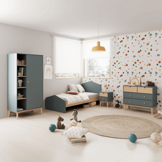 Roupeiro Misty Breeze Verde Salvia - Oak 90 x 181 x 52 cm