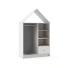 Roupeiro para jovens Misty Cloud Blanco mate - Oak 110 x 180 x 45 cm