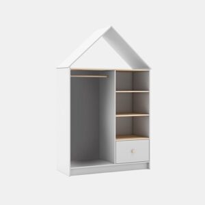 Roupeiro para jovens Misty Cloud Blanco mate - Oak 110 x 180 x 45 cm