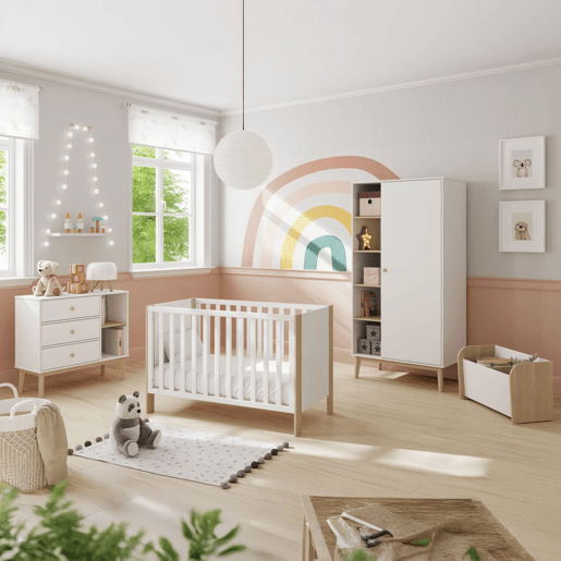 Berço Misty Breeze Blanco mate - Oak 123,2 x 80 x 65,5 cm