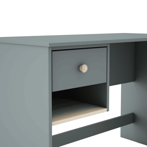 Secretária com 1 gaveta e 1 prateleira, 110 x 55 cm, Misty Breeze Verde Salvia - Oak 110 x 75 x 55 cm