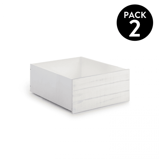 Conjunto de 2 gavetas Iliada Blanco - Vintage White 68 x 33,5 x 90 cm