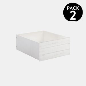 Conjunto de 2 gavetas Iliada Blanco - Vintage White 68 x 33,5 x 90 cm