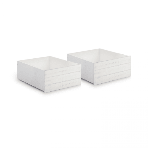 Conjunto de 2 gavetas Iliada Blanco - Vintage White 68 x 33,5 x 90 cm