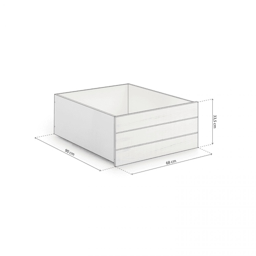 Conjunto de 2 gavetas Iliada Blanco - Vintage White 68 x 33,5 x 90 cm
