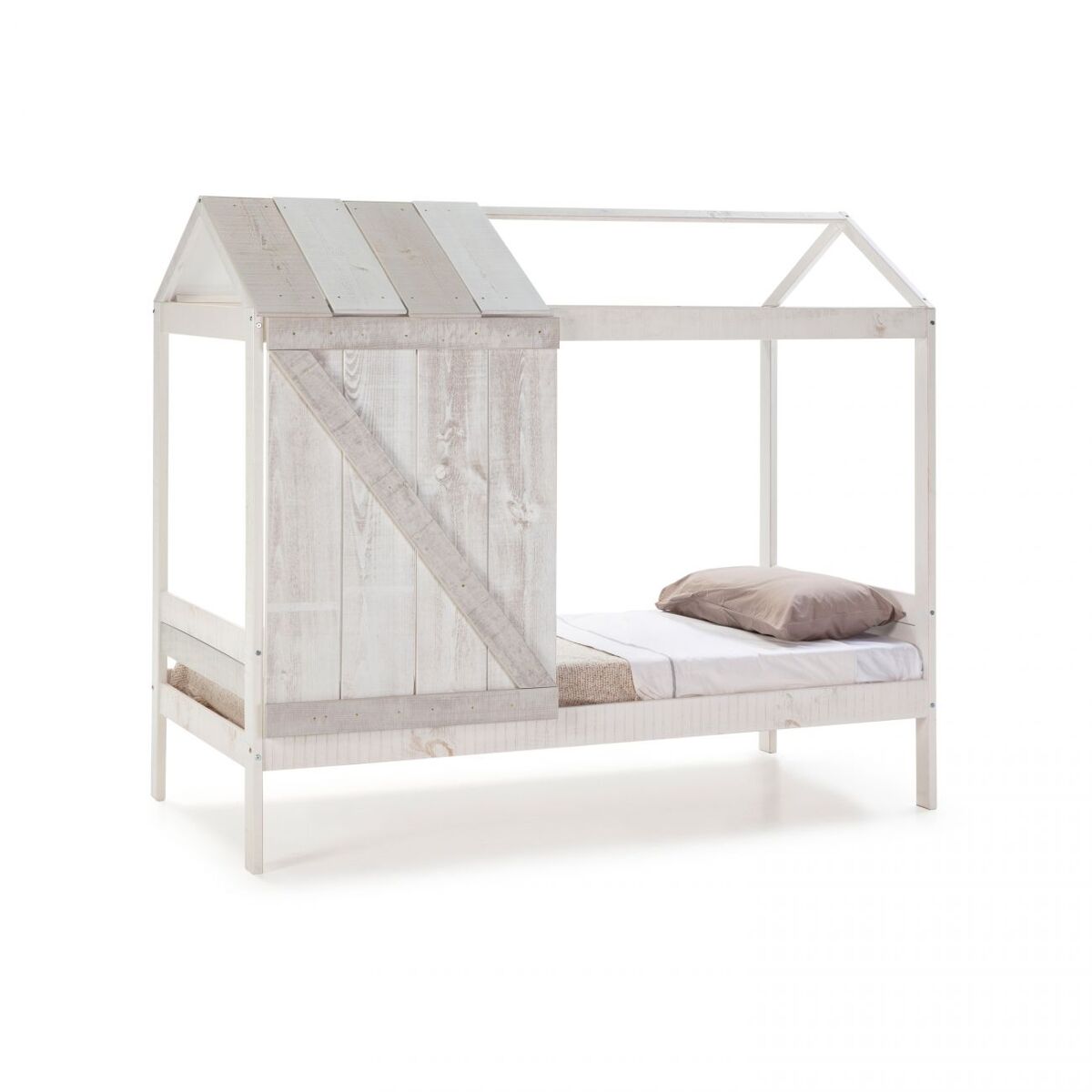 Cama cabaña barnie vintage - grayscale 197,6 x 174,8 x 101,7 cm