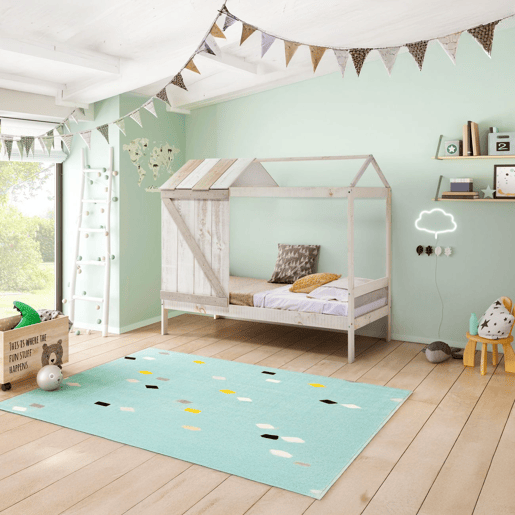 Cabana-cama Barnie Vintage - Grayscale 197,6 x 174,8 x 101,7 cm