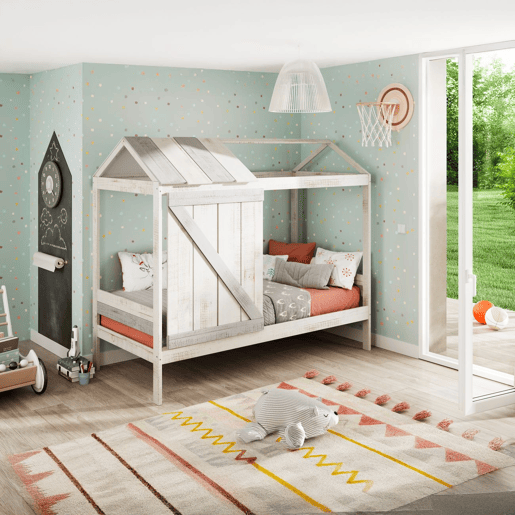 Cabana-cama Barnie Vintage - Grayscale 197,6 x 174,8 x 101,7 cm