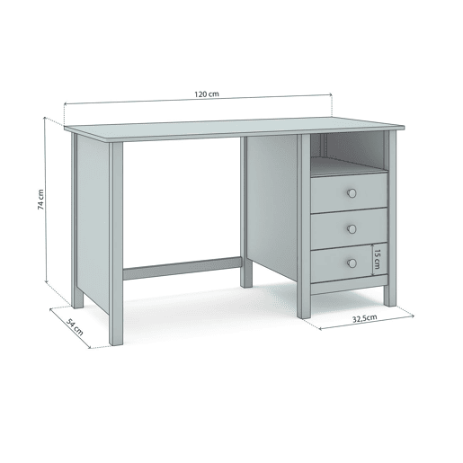 Mesa de escrita Solna Verde Brent 120 x 74 x 54 cm